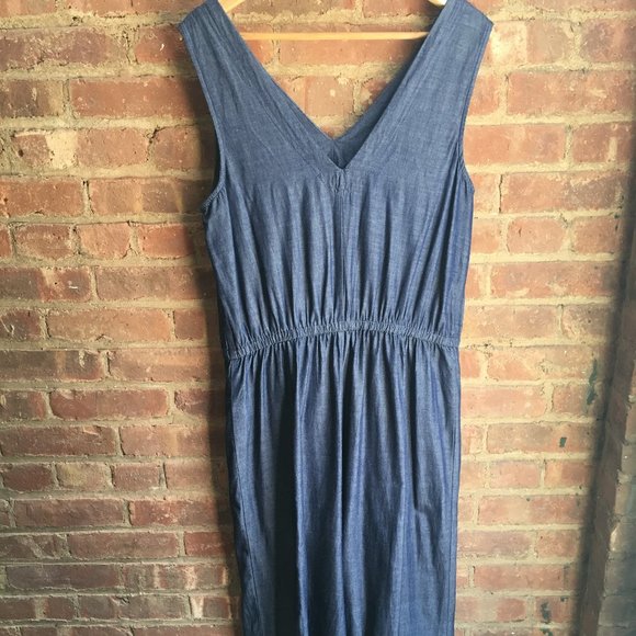 Chambray Jumpsuit One Piece - Picture 2 of 3